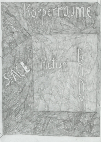  - Körperräume - Raumkörper - Sprachräume (perspectives, finding space), each 21x29,7 cm, 2025-26