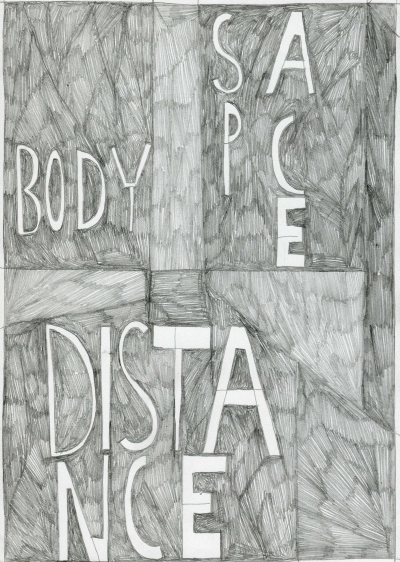  - Körperräume - Raumkörper - Sprachräume (perspectives, finding space), each 21x29,7 cm, 2025-26