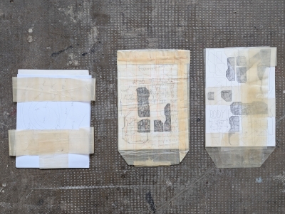 - ongoing series of wall settings/wall formations and wall drawings, 2025