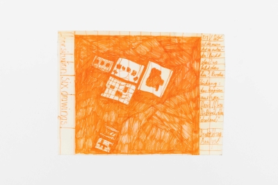 - compendium (welt) Fragment 2, pvc, permanent-pen, each around 22x10cm, double-sided, ongoing, 2025-26