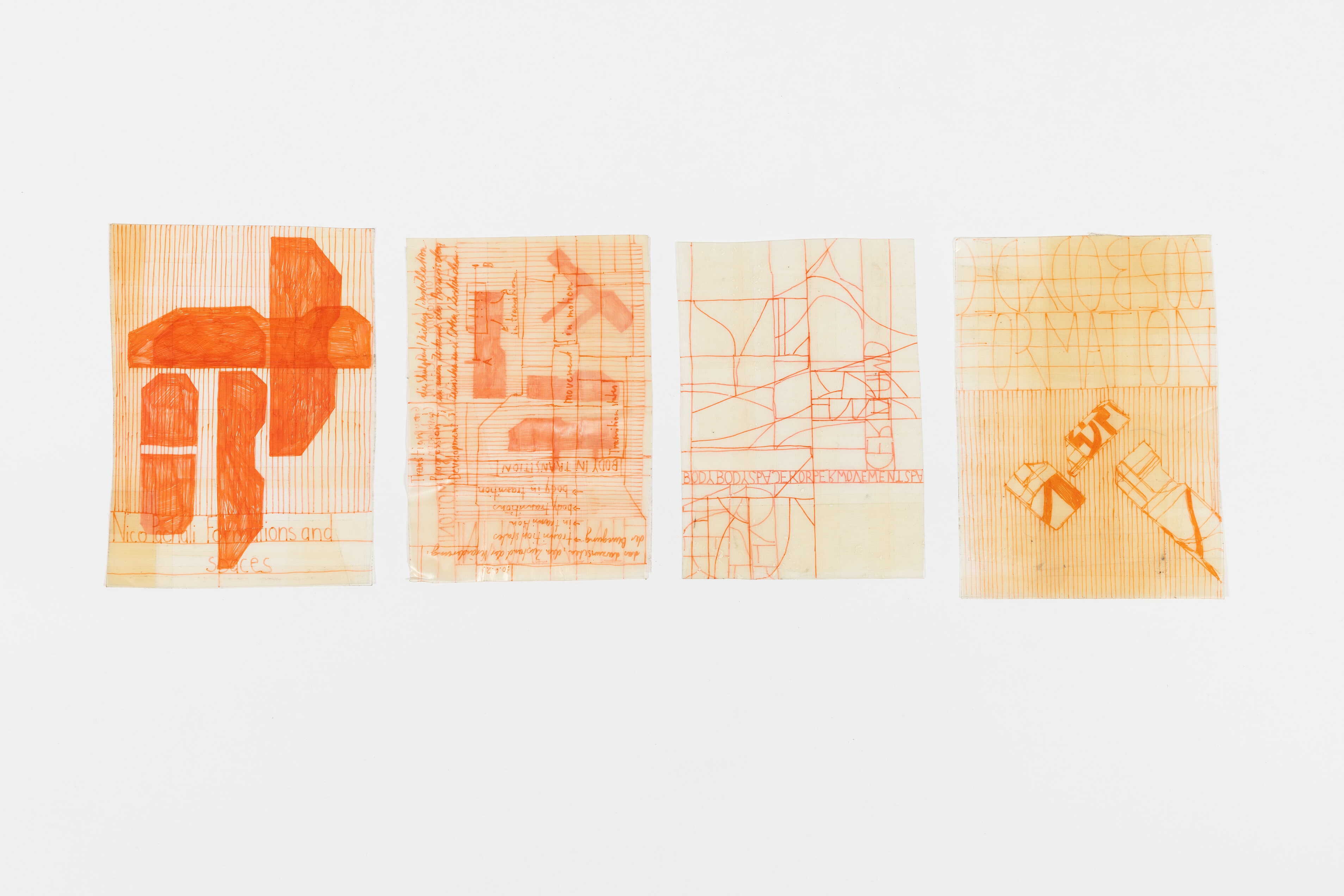 - compendium (welt) Fragment 2, pvc, permanent-pen, each around 22x10cm, double-sided, ongoing, 2025-26