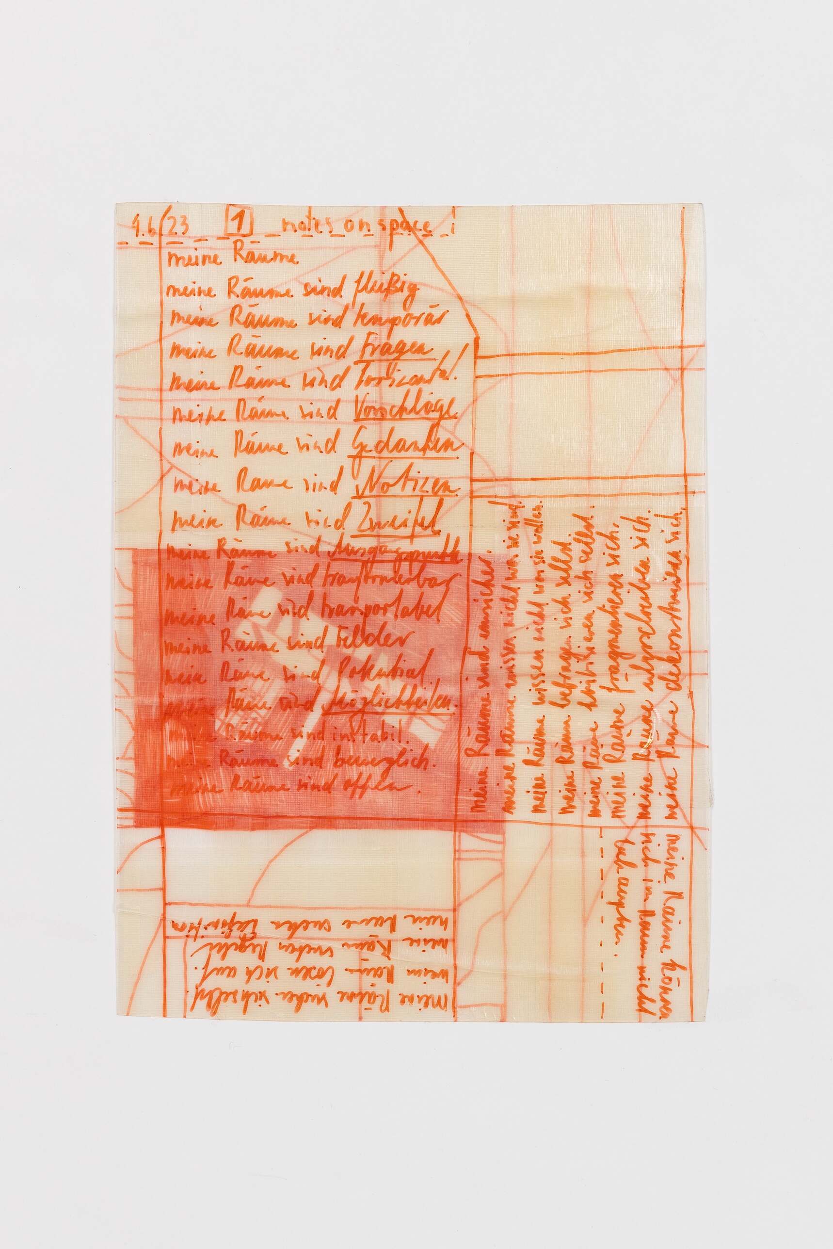 - compendium (welt), pvc, permanent-pen, each around 22x10cm, double-sided, 2023-24