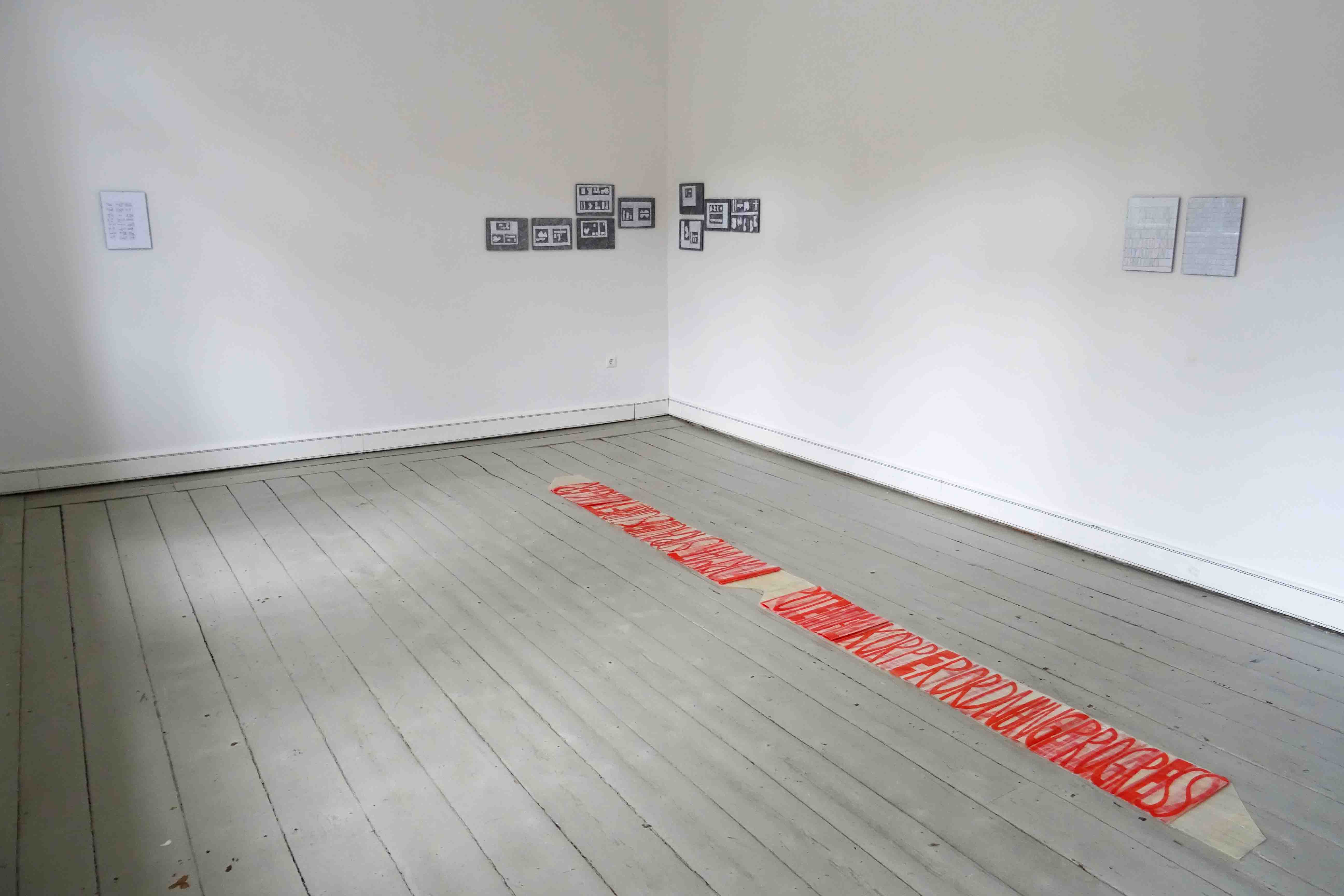 SPACE LANGUAGE, field drawings and language book for floor