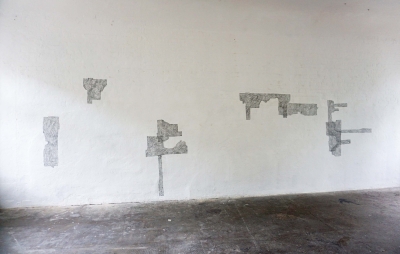 - ongoing series of wall settings/wall formations and wall drawings, 2025