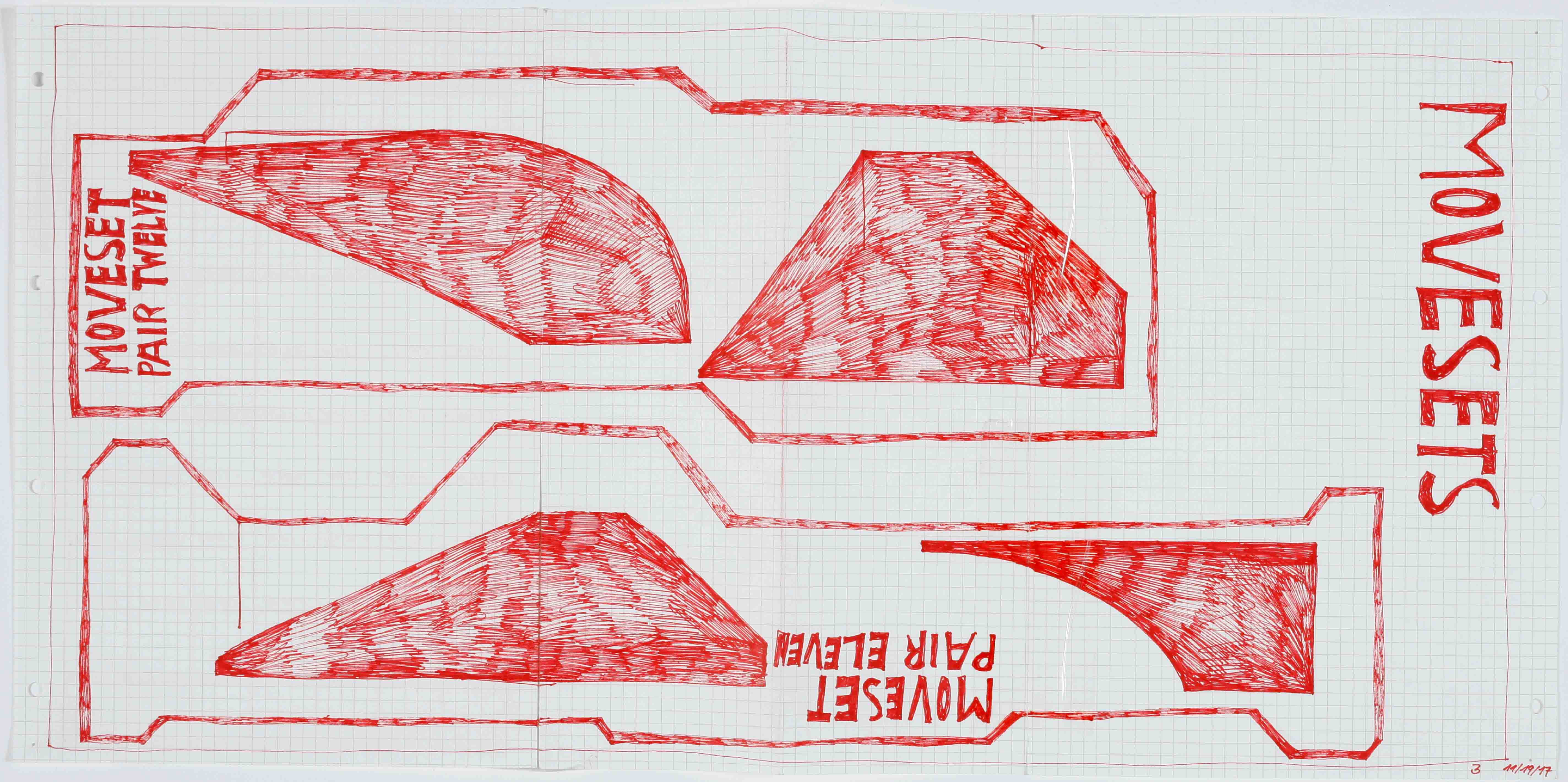 Moveset Pair Eleven, 52x28cm