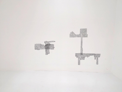 - ongoing process of floor settings/wall formations and wall drawings, 2025