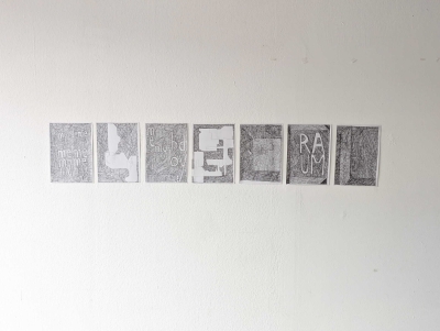 - ongoing process of floor settings/wall formations and wall drawings, ongoing, 2025-2026