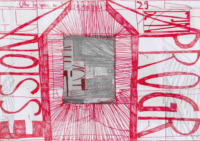 - letters to space (analytic drawings), series of drawings since 2021, all numbered and dated, each 21x29,7cm