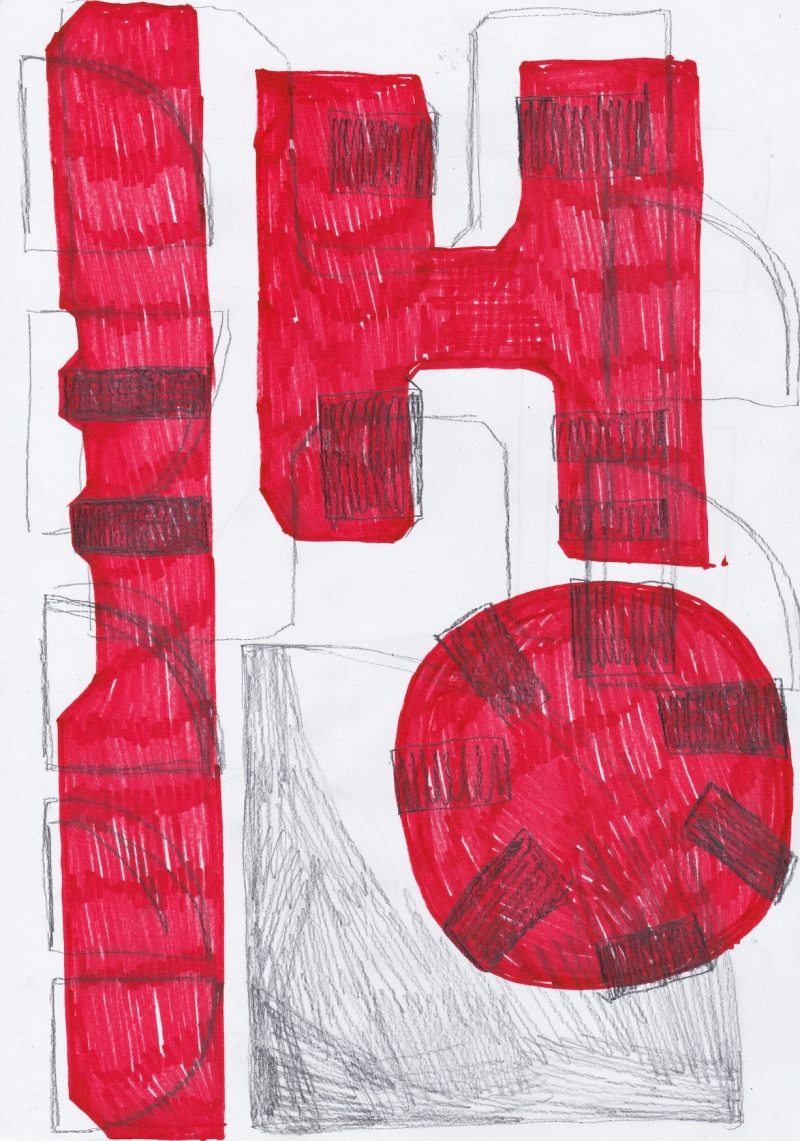   - notations on movement (first moveset, space analysis, movement analysis, space choreography, documents of movement ), pencil, graphite and pen on paper, each 21x29,7cm, 2020